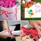 3/8" Red Satin Ribbon, 50 Yards Ribbon for Gift Wrapping, Fabric Ribbons